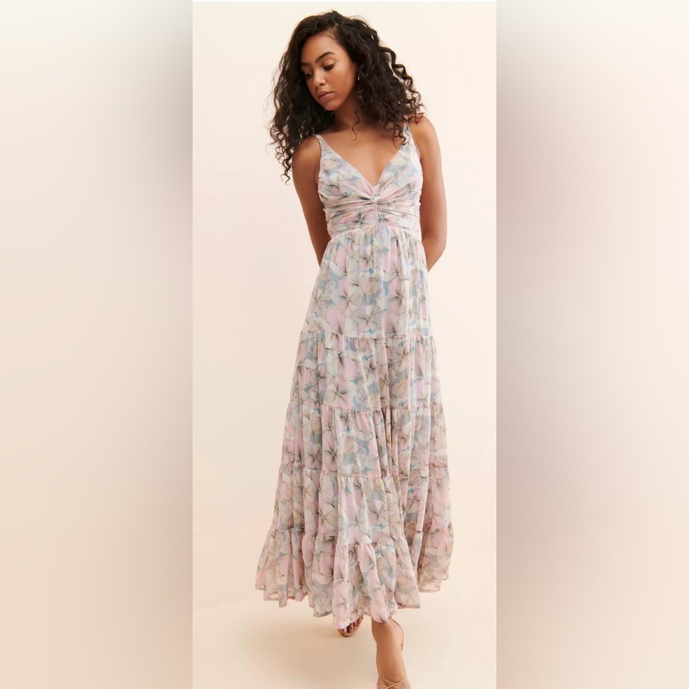ANTHROPOLOGIE  ASTR the Label Floral Twist-Front Maxi Dress